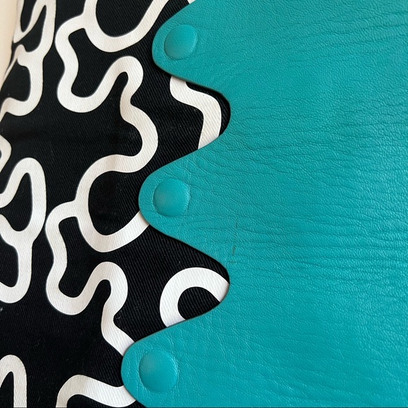 JW Anderson iconic runway teal black squiggle mini skirt - Picture 4 of 9